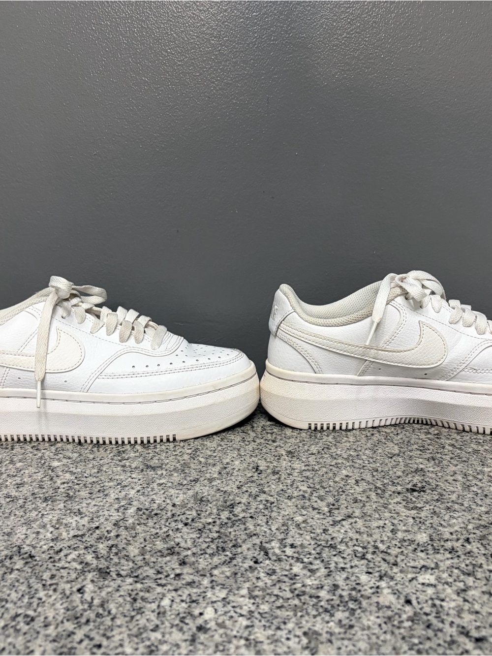 Nike Court Vision Alta LTR Triple White Platform Sneaker DM0113-100 Women's 8.5 - Picture 4 of 17